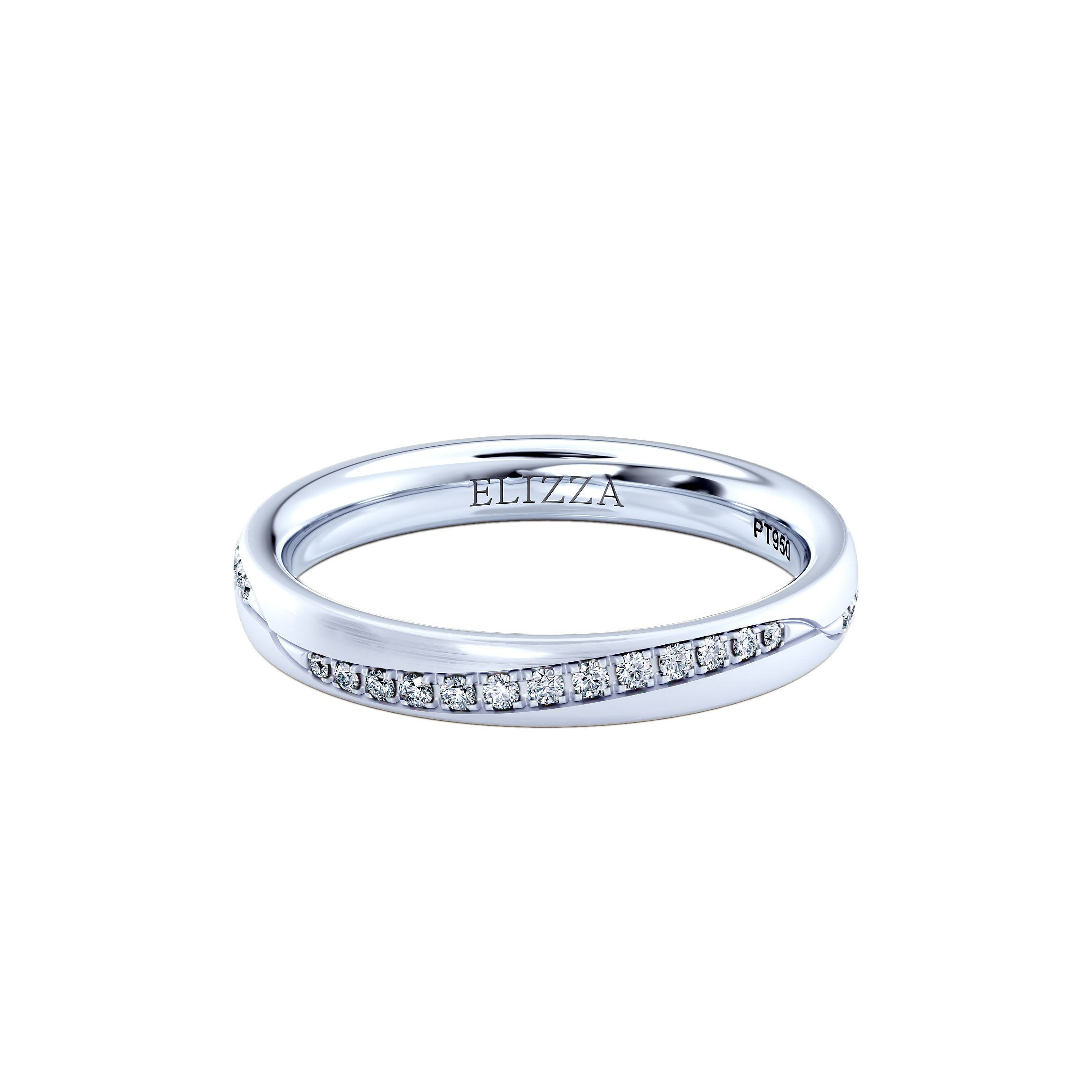 Wedding ring Enno - Matte - For her - 3mm - 14K White gold 1
